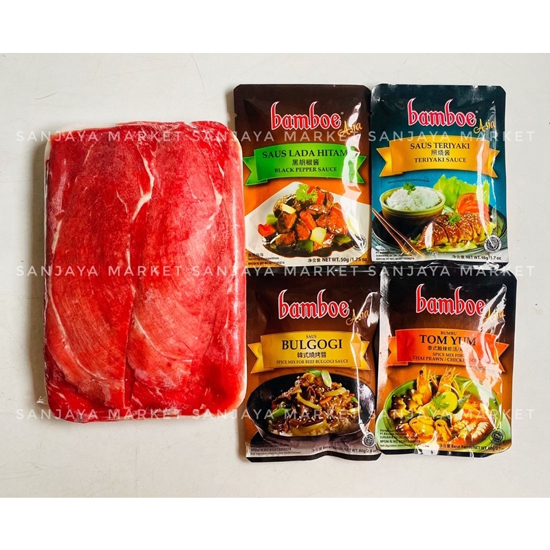 Paket Daging AUS Sukiyaki Non Fat 500gr Gratis Bumbu Boleh Pilih Ready Bandung Hot Promo