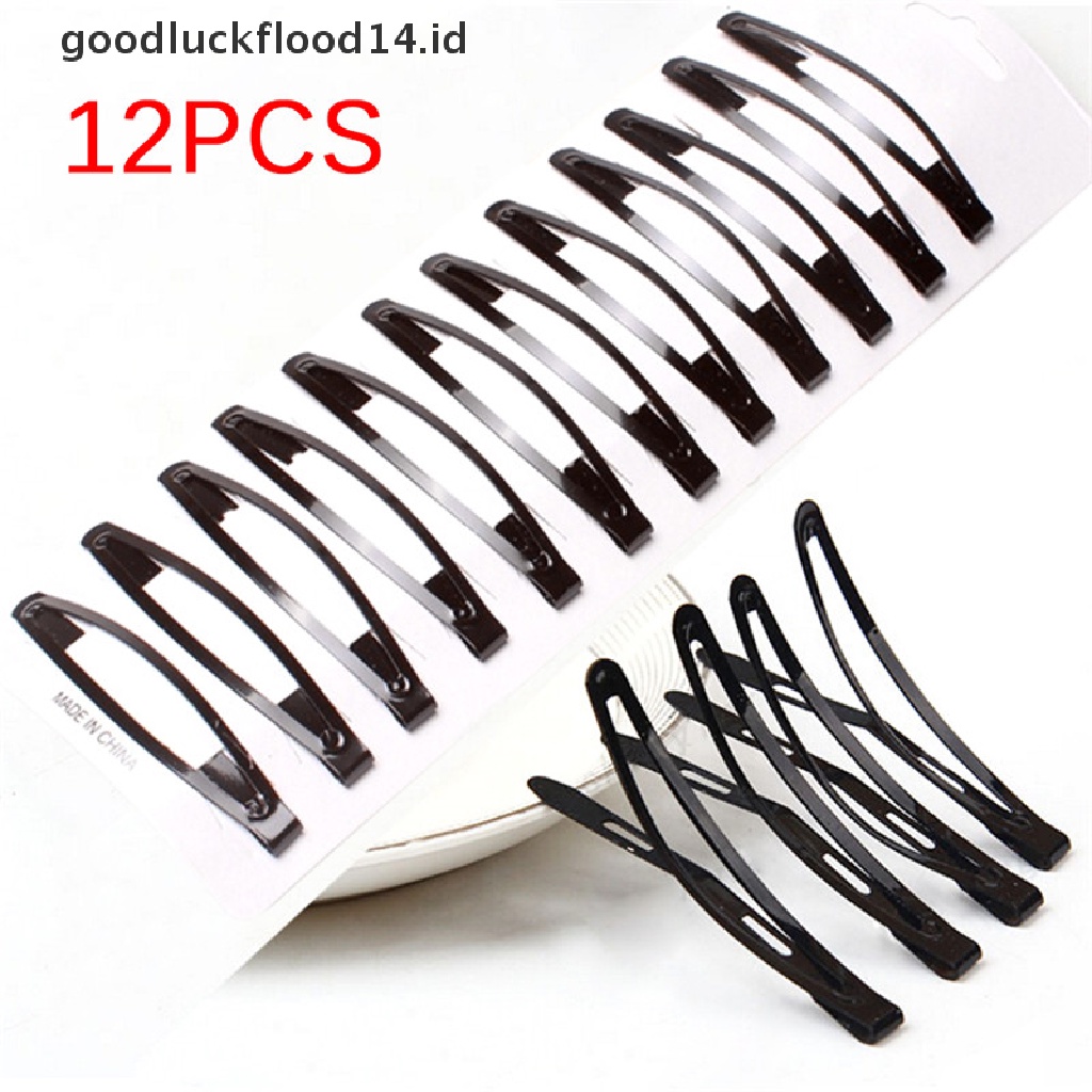 [OOID] 12PCS Women Black BB Clips Simple Hairpins DIY Accessories Wedding Bangs Party ID