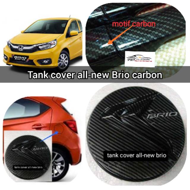 Tank cover all-new brio 2019 carbon