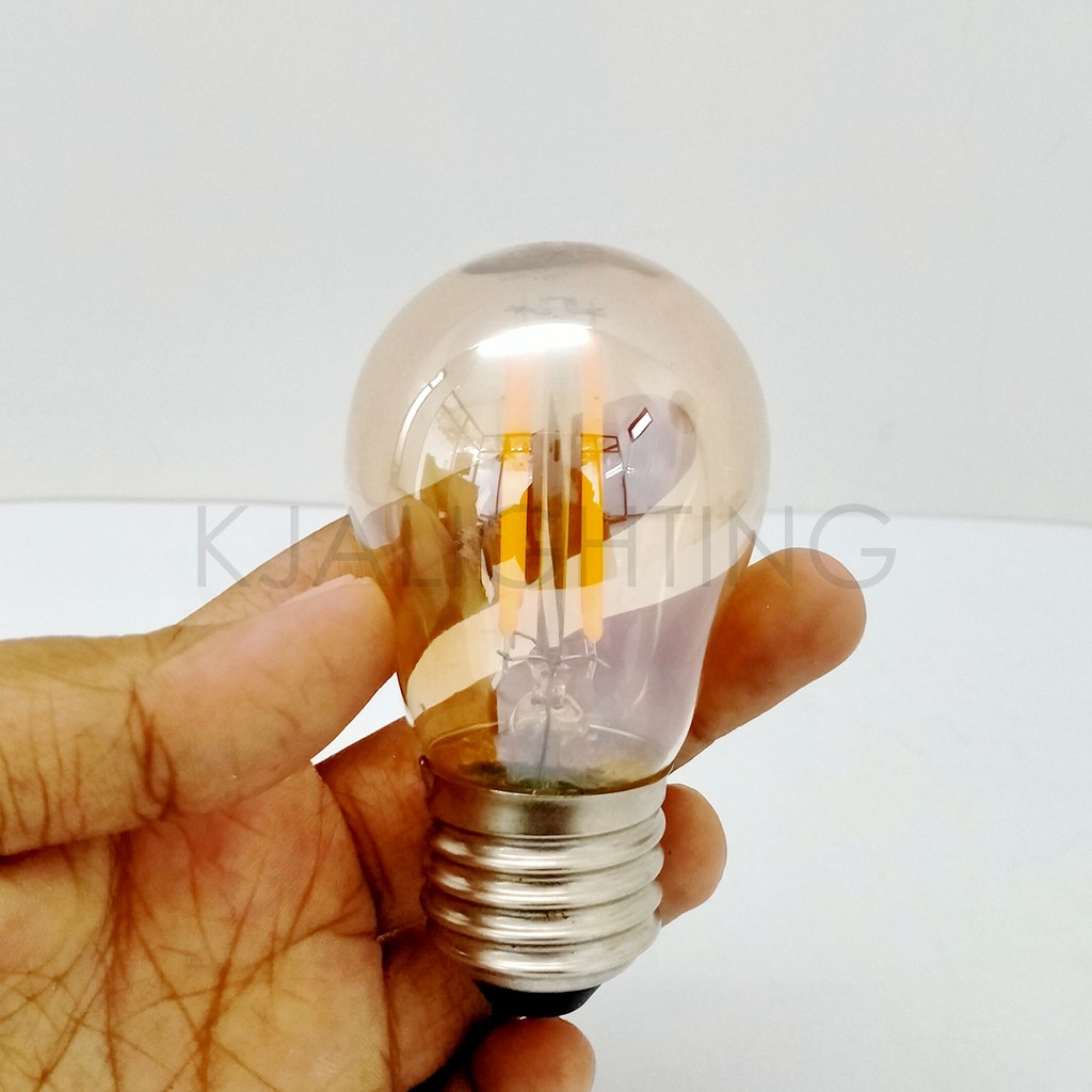 Lampu bohlam edison filament Led 2W G45 Kuning pijar vintage decorasi