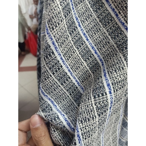 Jual bahan kain twiid premium semi woll motif harga per 1 meter kain