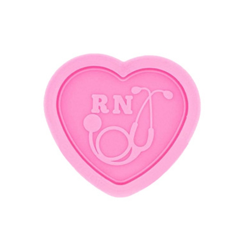 SIY  3Pcs/Set DIY Crafts Crystal Epoxy Resin Mold Nurse Shirt Love Heart Stethoscope Keychain Pendant Casting Silicone Mould