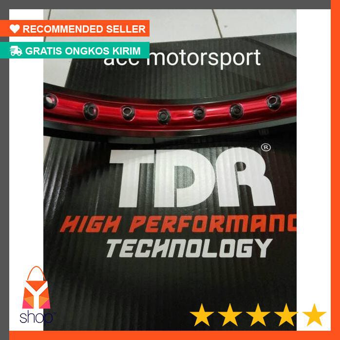 TERLARIS  Velg TDR 2 tone hitam merah / set