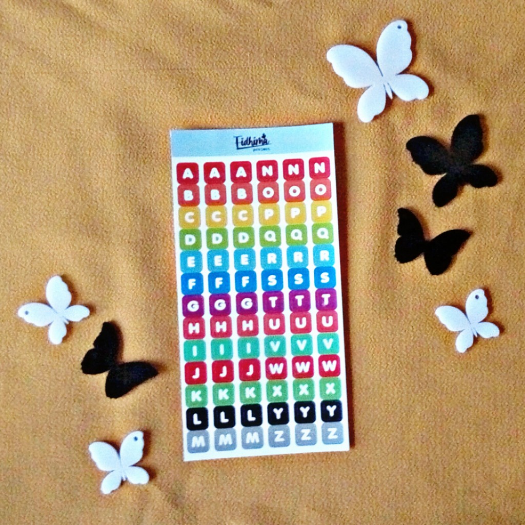 Sticker Aesthetic | Sticker Huruf Murah | Sticker Alphabet Fidhimaproject #05│Stiker Huruf Pelangi
