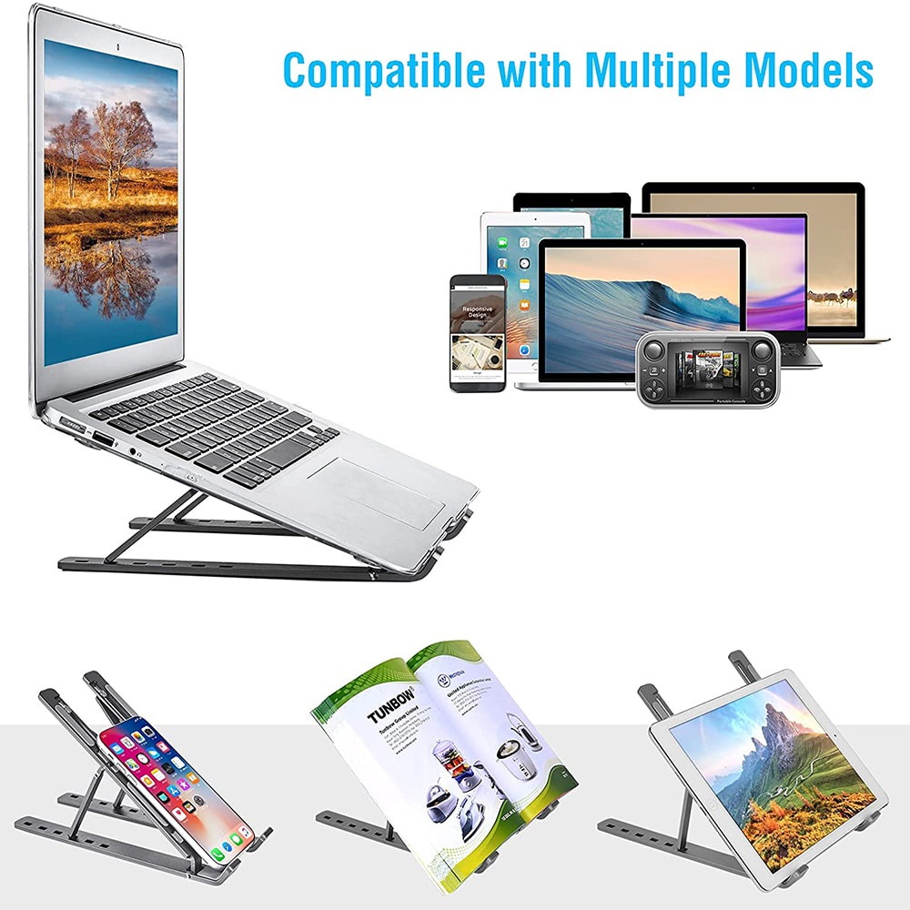 [Saucezhan]Laptop Stand Foldable Non-slip Adjustable Desktop Laptop Holder Notebook Stands Cooling Bracket