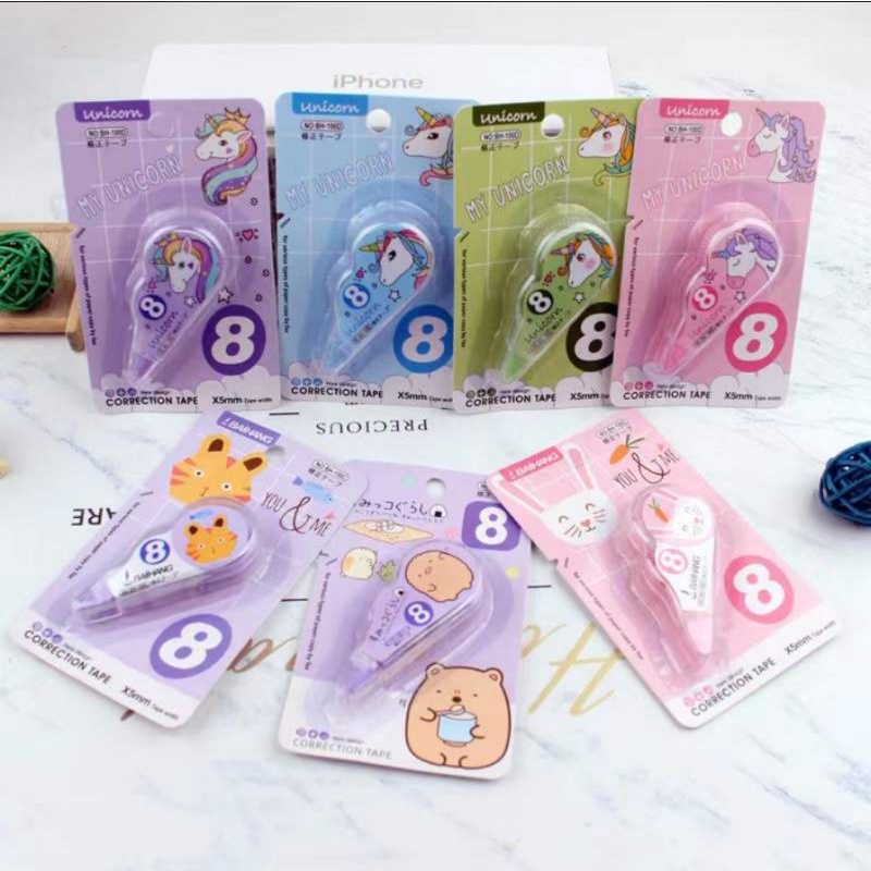 

Correction tape/tip-ex kertas fancy/tipe-x karakter lucu kecil