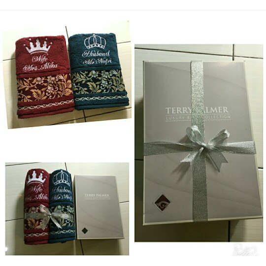 handuk terry palmer couple bordir plus box