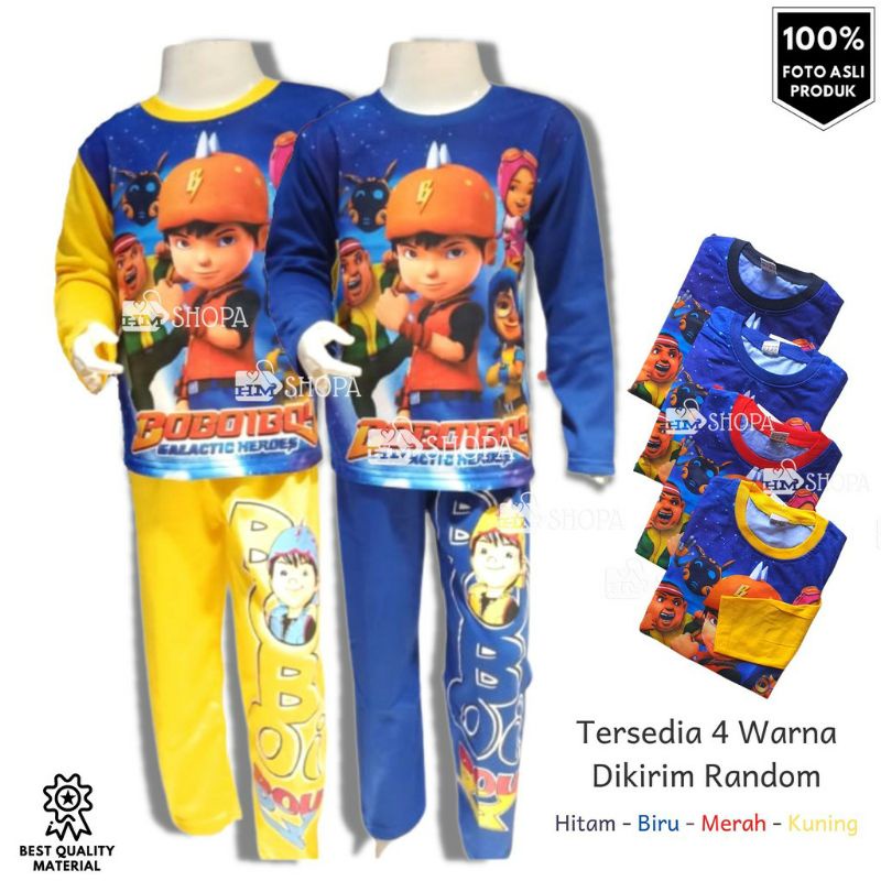 Baju Setelan Anak Cowok Setelan Piyama Boboiboy stelan panjang baju anak laki-laki umur 2-9 tahun