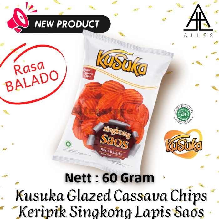 Jual Kusuka Keripik Singkong Saos Balado Kecil Glazed Cassava Chips Gram Shopee Indonesia