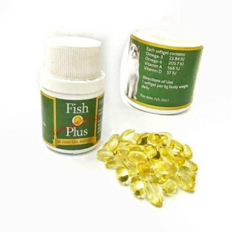 Fish O Plus 50 Softgels / Minyak Ikan Anjing Kucing