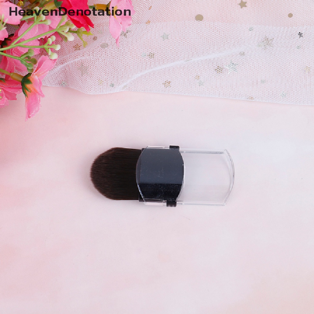 [HeavenDenotation] Mini Blusher Makeup Brush Portable Travel Soft Telescopic Single Face Foundation