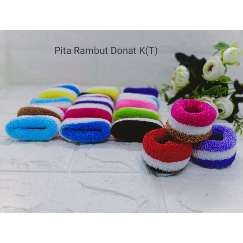 Tali rambut donat warna(isi 12)