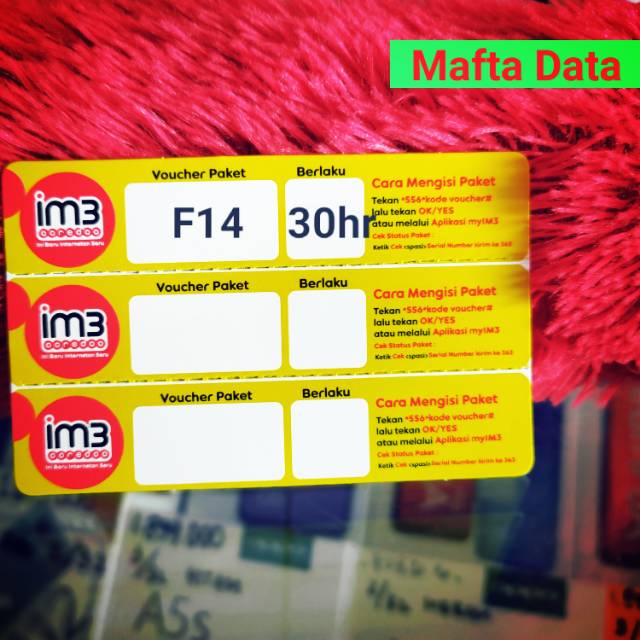 Voucher indosat data Freedom 14gb /30hr