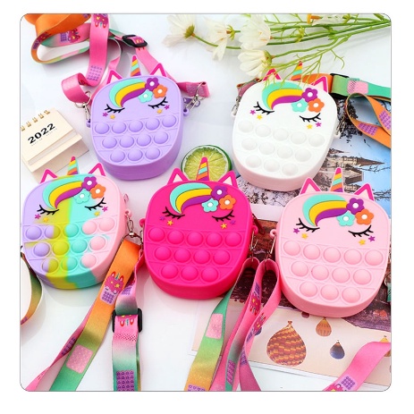 TAS POP IT ANAK UNICORN / TAS SELEMPANG POP IT ANAK UNICORN / TAS POP IT ANAK TERMURAH - PO-23