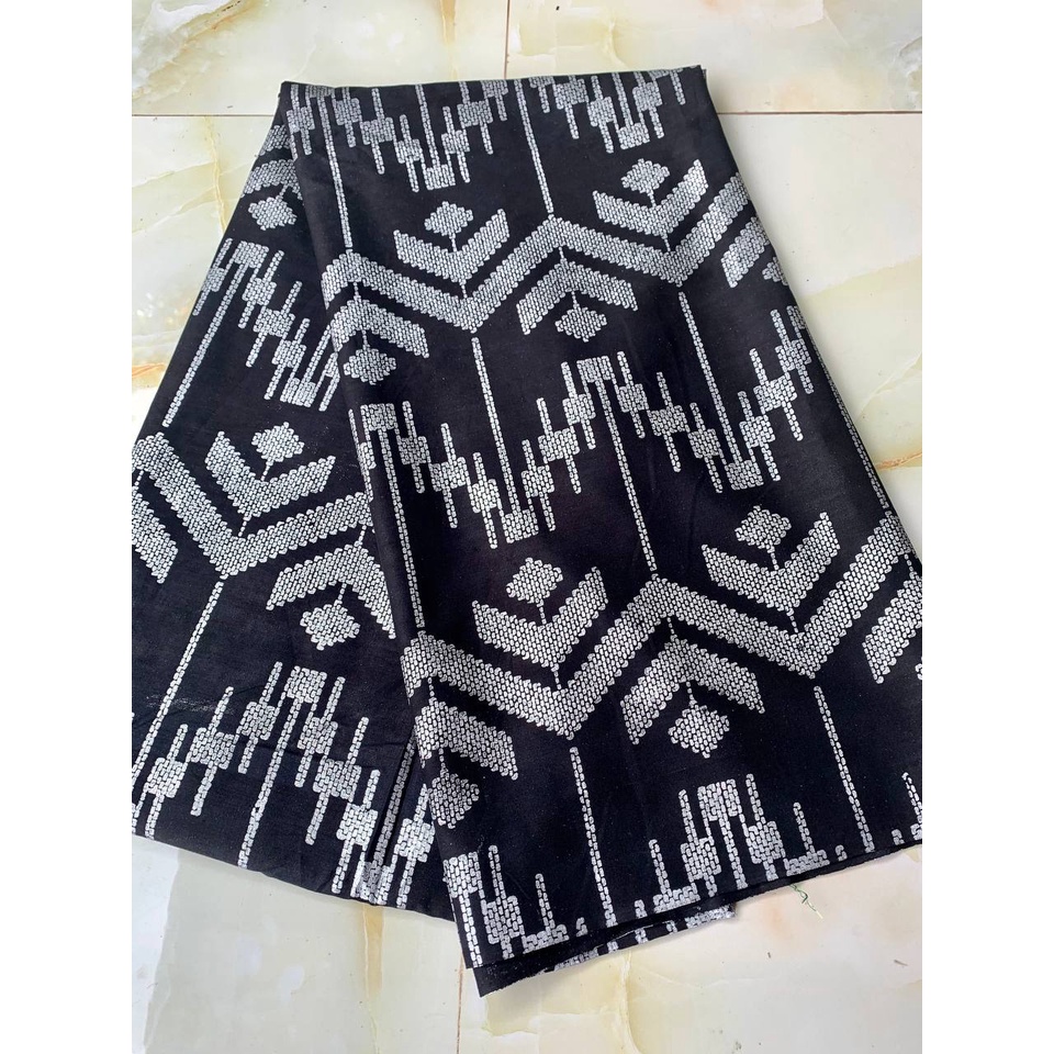 Kain batik printing prada silver kain batik meteran bahan baju kain meteran batik Pekalongan