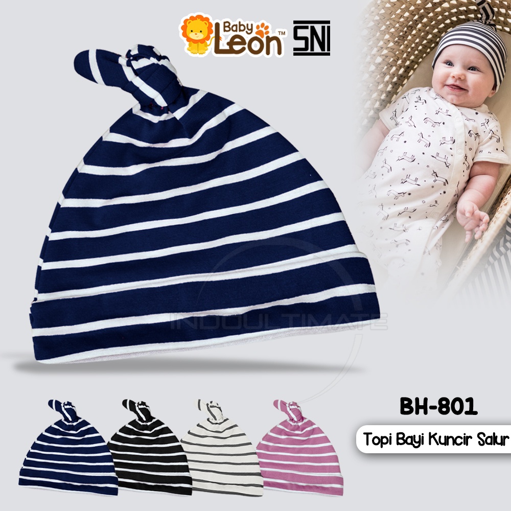 BABY LEON Topi Bayi Newborn Topi Anak Bayi Baru Lahir BH-801 Topi Bayi Laki Laki Perempuan Topi Bayi Kuncir Kupluk Bayi Baru Lahir Topi Bayi Baru Lahir Perlengkapan Bayi Baru Lahir