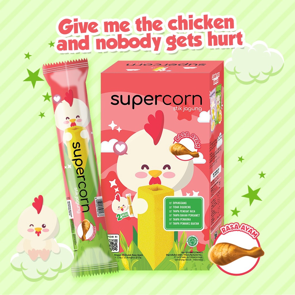 Supercorn Stick Jagung / Corn Stick Super Corn Box 120 gr