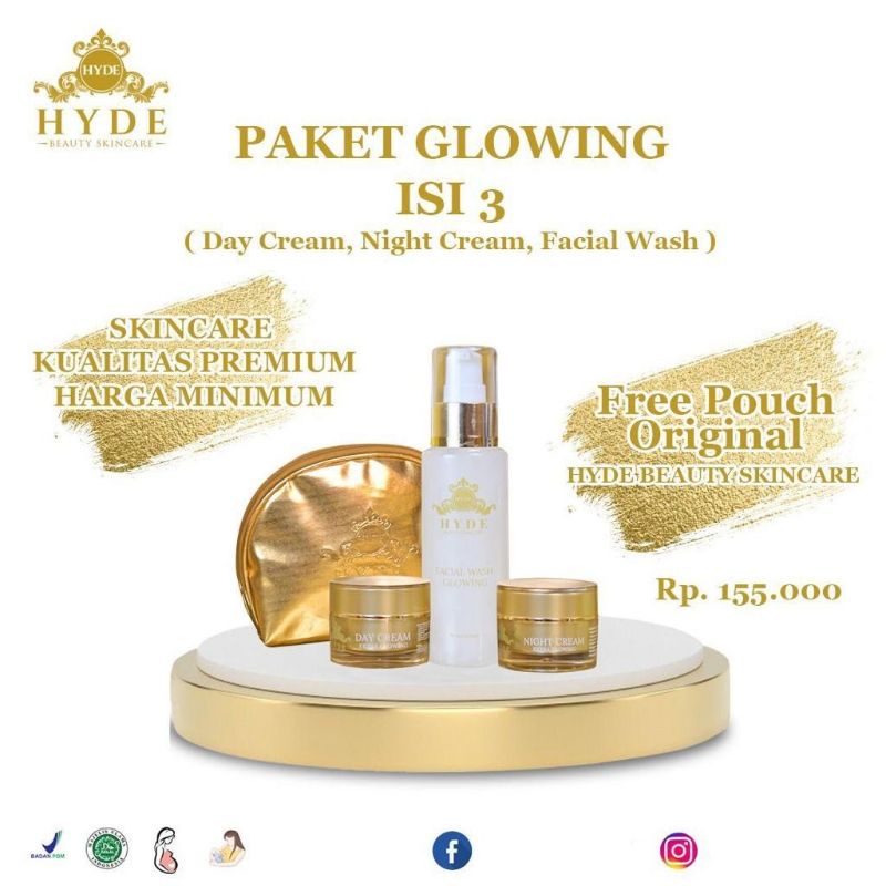 HYDE BEAUTY SKINCARE Hyde Beauty Skincare hyde beauty skincare paket skincare murah aman BPOM krim p