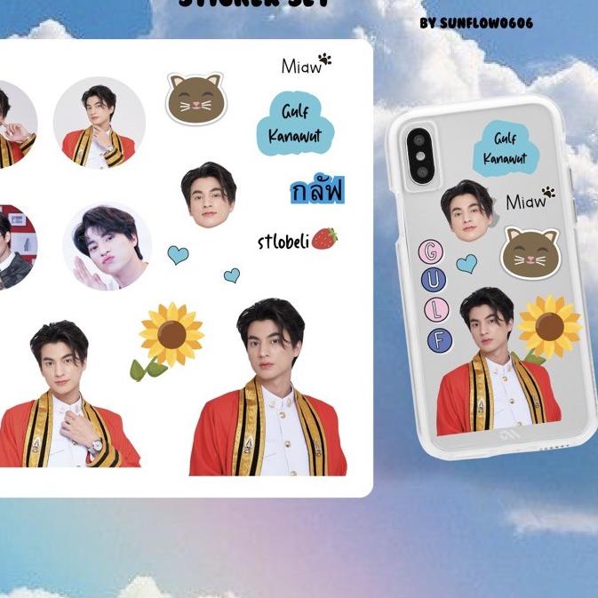 

Siap Kirim 2.2 Sticker set Gulf Kanawut Mew Suppasit Mewgulf murah deco case thailand murah (tharntype the series) #080