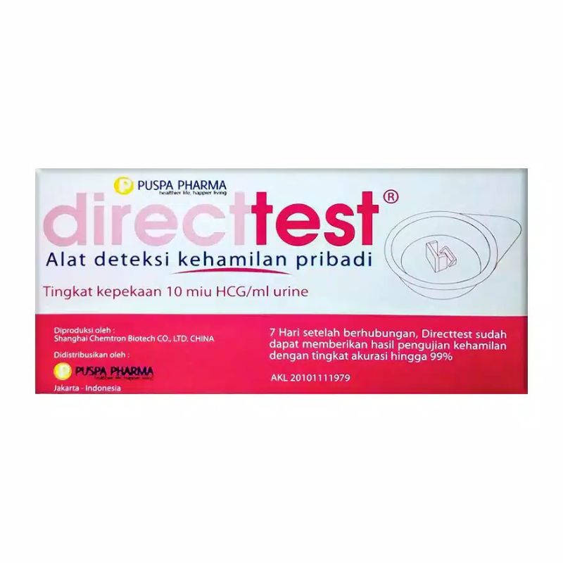 Direct Test Strip Pregnancy free cawan tampung urin - Tes Hamil Directtest Strip Wadah Urin