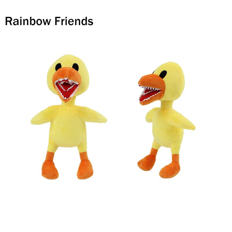 29cm Cute Rainbow Friends Yellow Duck Plush Toy Cartoon Soft Stuffed Doll Kid Gift