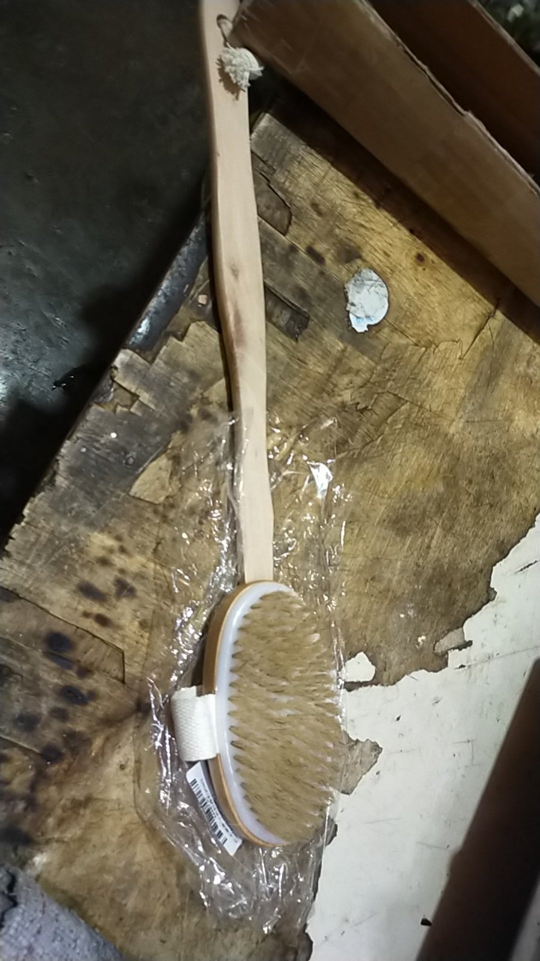 Jny Sikat Gosok Punggung Gagang Kayu Panjang Alami Bisa Dilepas Untuk Mandi/spa