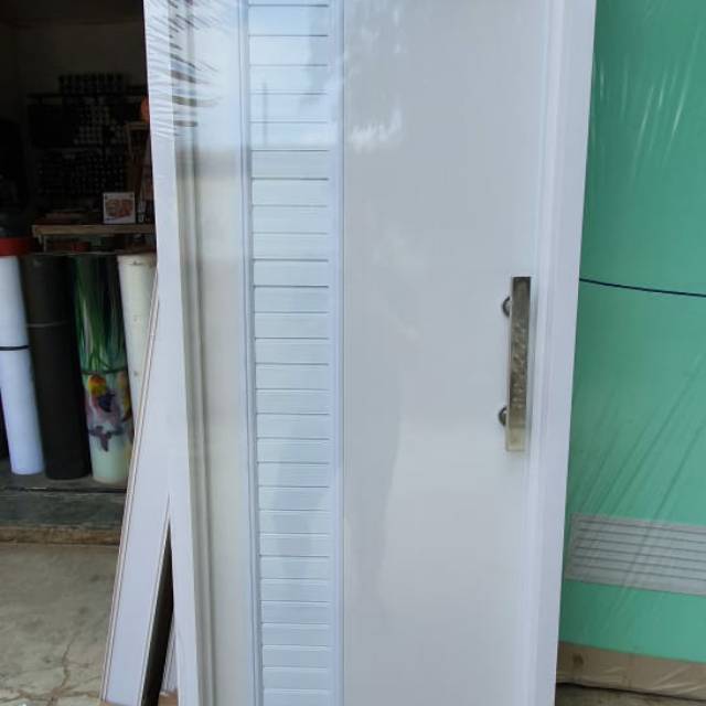 Pintu Kamar Mandi PVC + motif Aluminium - HYBRID Super White | Shopee Indonesia