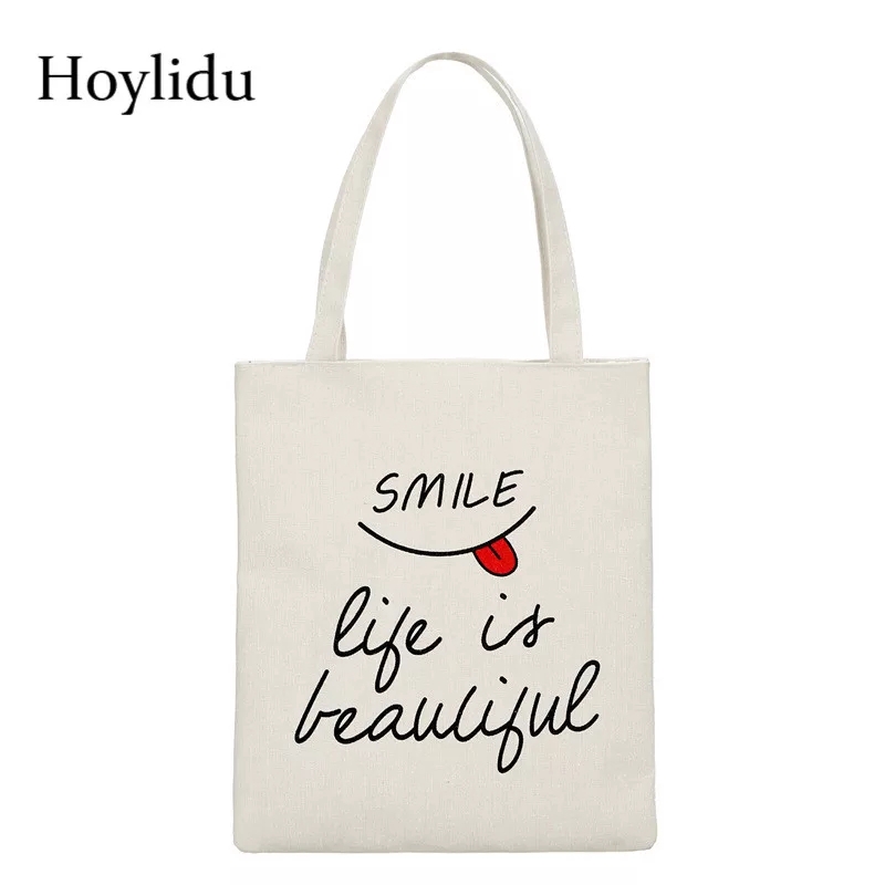 [COD] Tote Bag - Smile Tas Tote Bag Wanita Tas Tote Korea Kpop