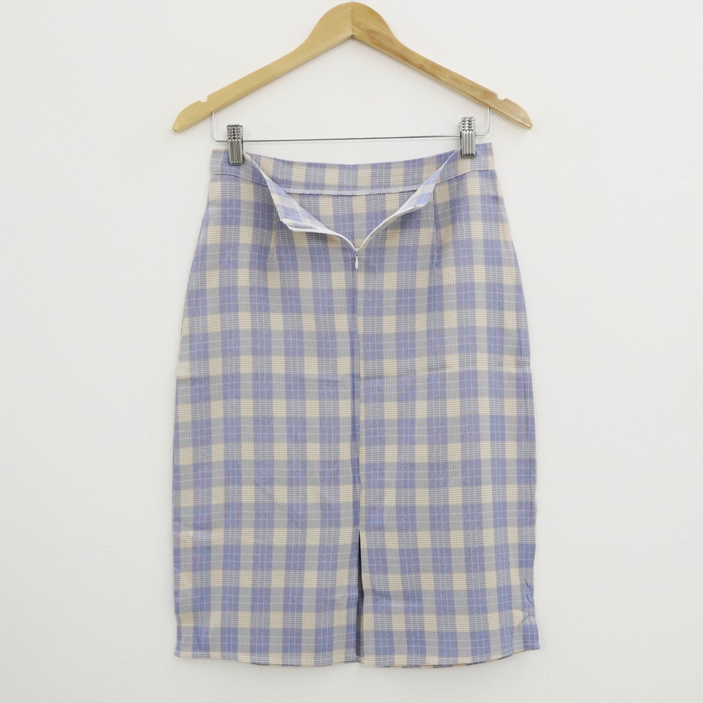 Sunee long plaid rok skirt -Thejanclothes