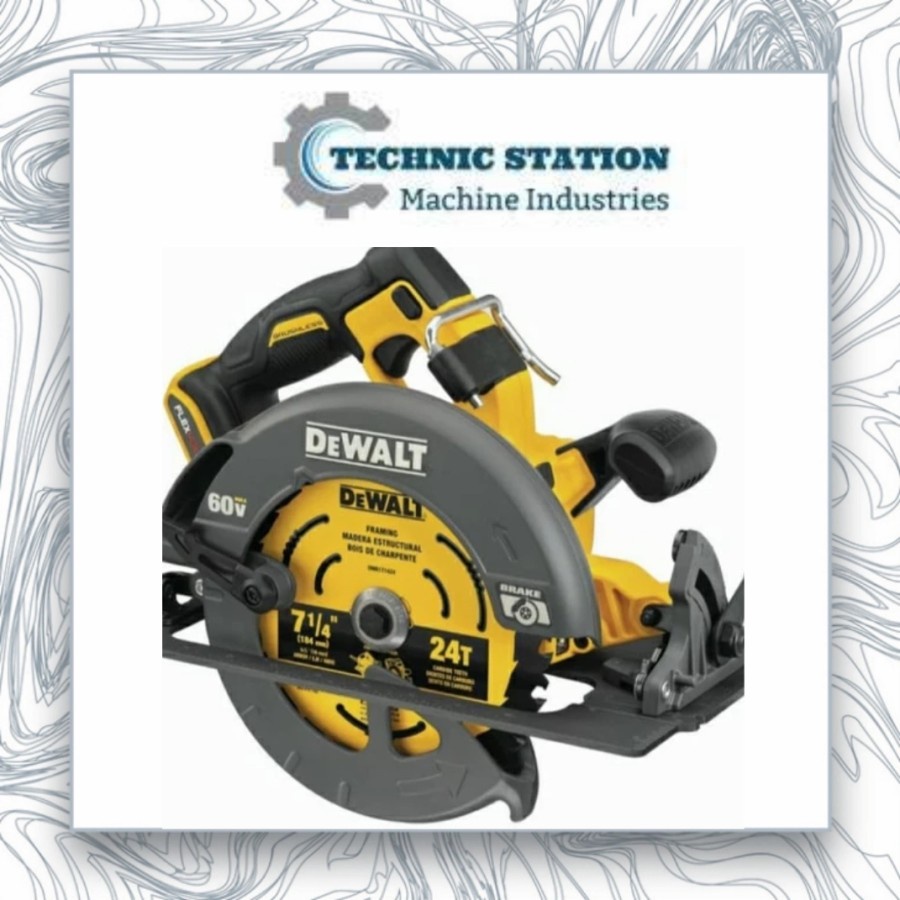 Circular Saw Cordless Baterai DEWALT DCS578X2 60V 7inch Flexvolt