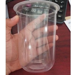 gelas plastik oval oz cup PP bulat tebal higienis steril 12oz 14oz 16oz