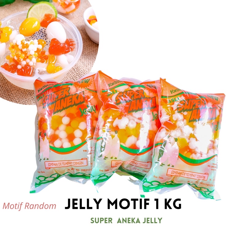 

Jelly motif 1kg super aneka jelly/ jelly rainbow/ bobba
