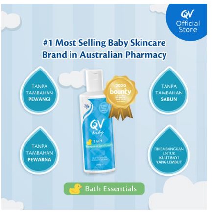 QV BABY 2IN1 SHAMPOO &amp; CONDITIONER 200GR