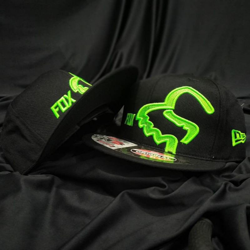Topi Setengah Logo FOX Racing/ 12/ Topi Snapback/ Topi Racing/ Topi Gowes/ Topi Hiphop/ Topi Pria/To