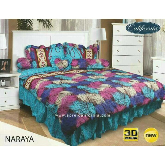 Bed Cover Set California My Love King 180 X 200 Naraya Bedcover Set Shopee Indonesia