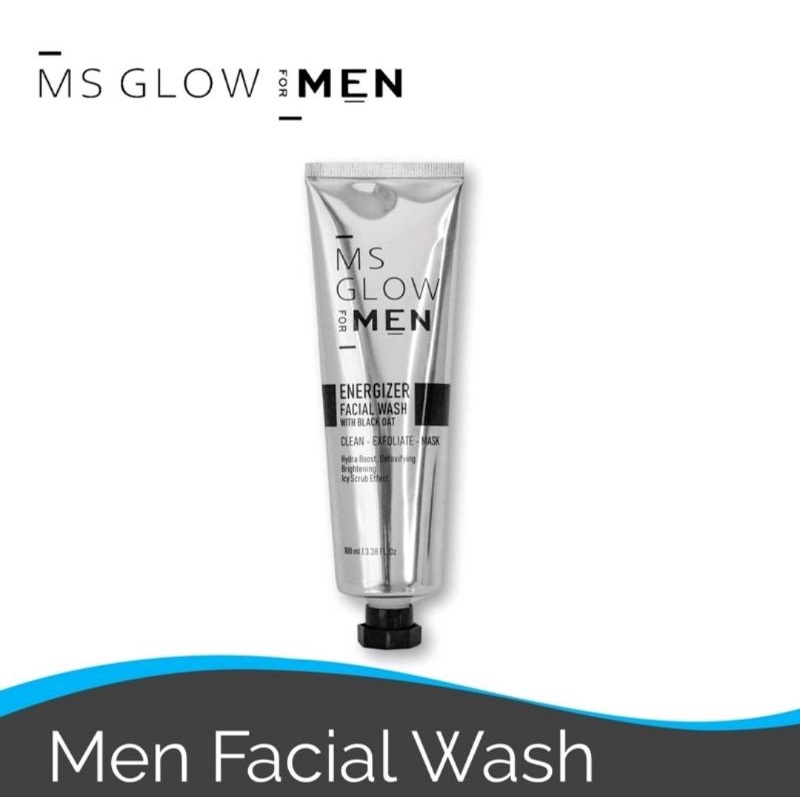 MS GLOW FOR MEN FACIAL WASH /  Sabun Wajah Muka MS Glow Man Terbaru