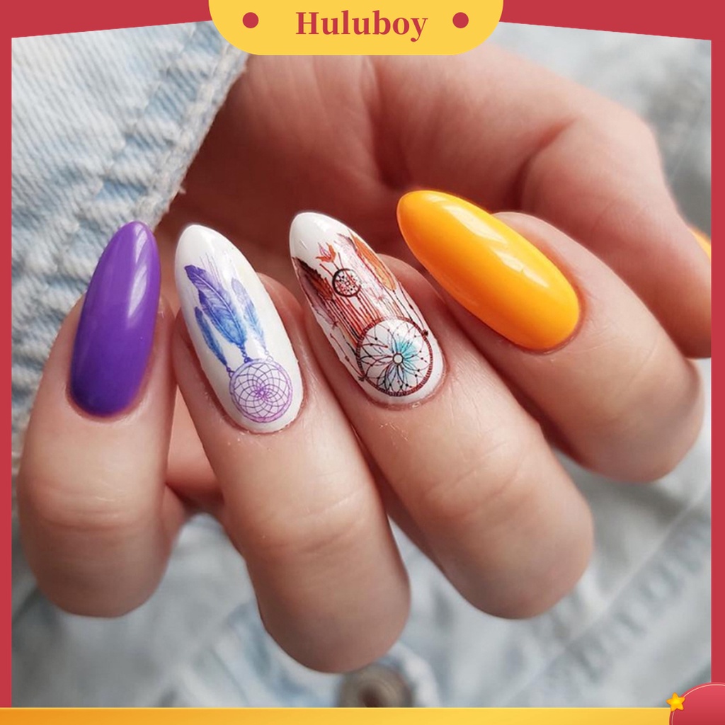 Huluboy Huluboy♡ Plat Stempel Transfer Gambar Bunga Butterfly Untuk Manicure