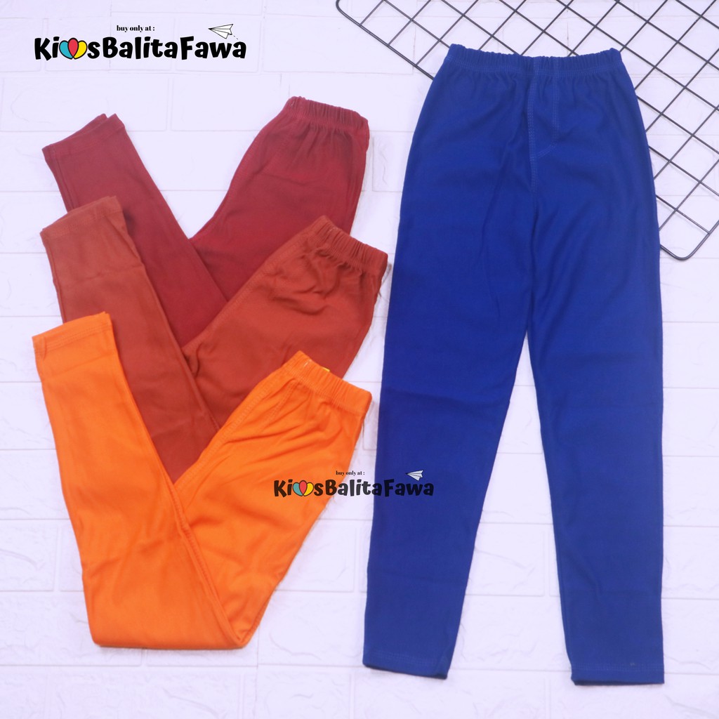 Jegging Polos uk 7-8 Tahun / Legging Jeans Anak Laki Perempuan Celana Polos Leging Panjang Pants