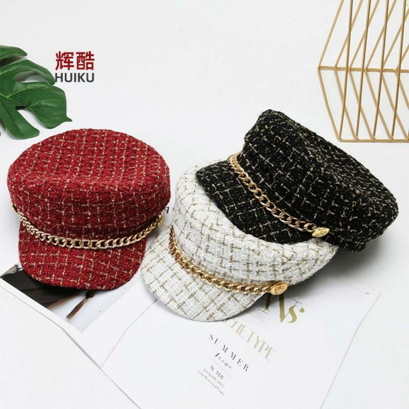 Topi Baret Wanita Bling Rantai-2