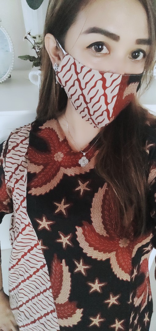 Couple Batik Bintang Parang - Blouse Batik Wanita - Atasan Batik - Hem Pria S-m-l-xl-xxl-3l-4l-5l