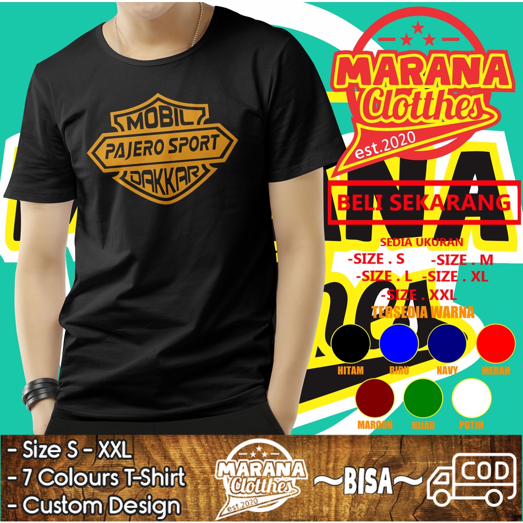 Kaos Mobil Pajero Sport Dakar Logo Baju Otomotif