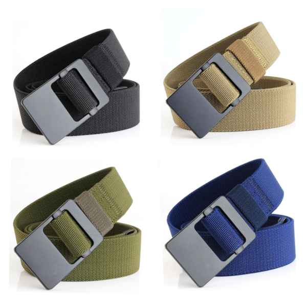 Buckle Style - sabuk kain mode kepala geser Polos