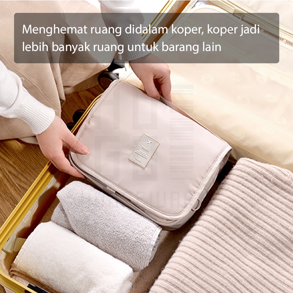 HUGO Tas Penyimpanan Kosmetik Tas Makeup Aksesoris Multifungsi Travel Bag Pouch Makeup Organizer