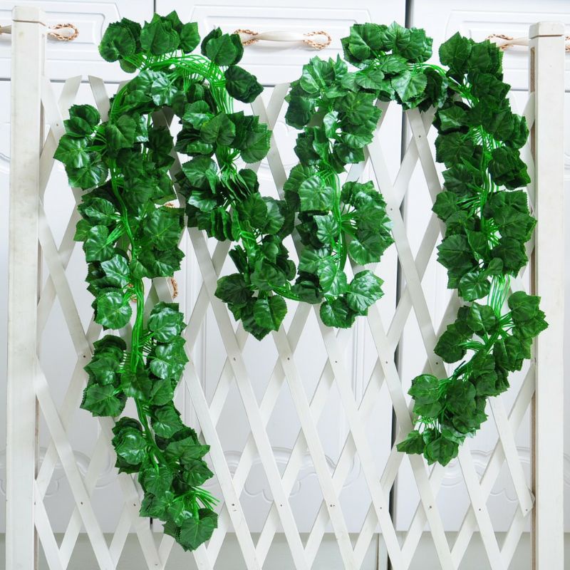 Daun rambat anggur plastik dekorasi lamaran bunga artificial