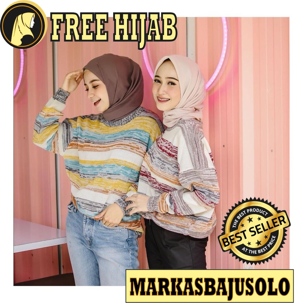 GRADI SWEATER PRETTY  / SWEATER RAJUT / SWEATER WANITA MURAH KOREA ATASAN JAKET JUMBO RAJUT