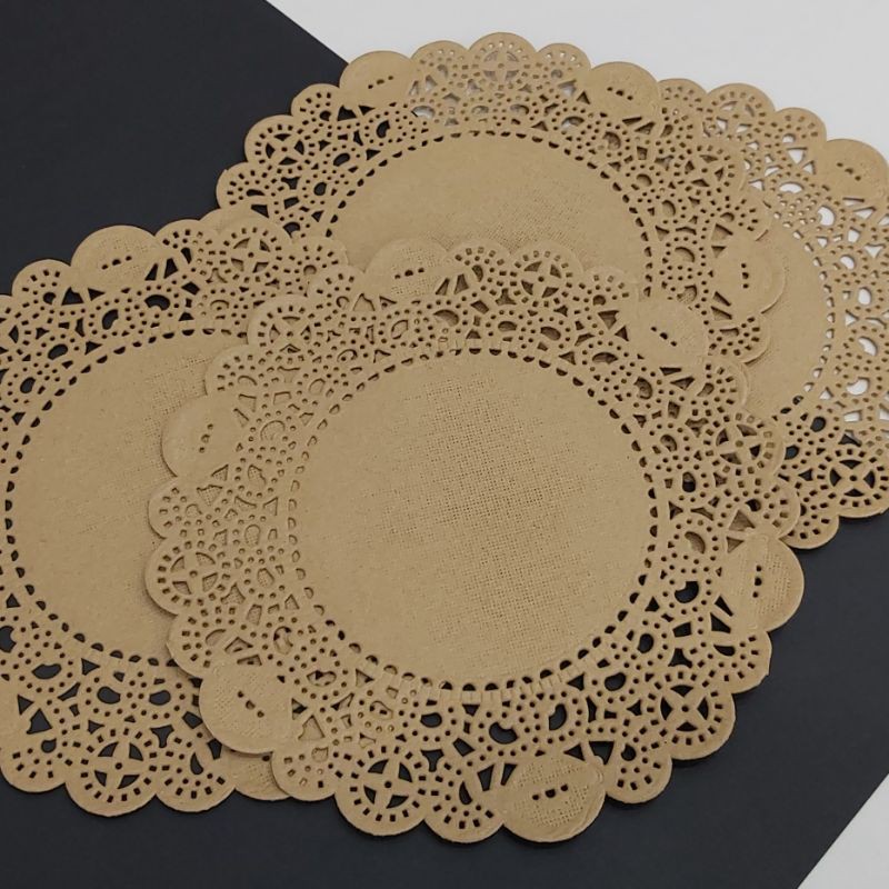 

Kertas Doilies Vintage COKLAT 5,5 & 6,5 inchi