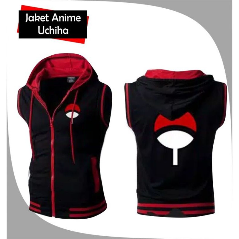 Jaket Anime Uciha Suwiter Pria Hoodie Denim Lekbong