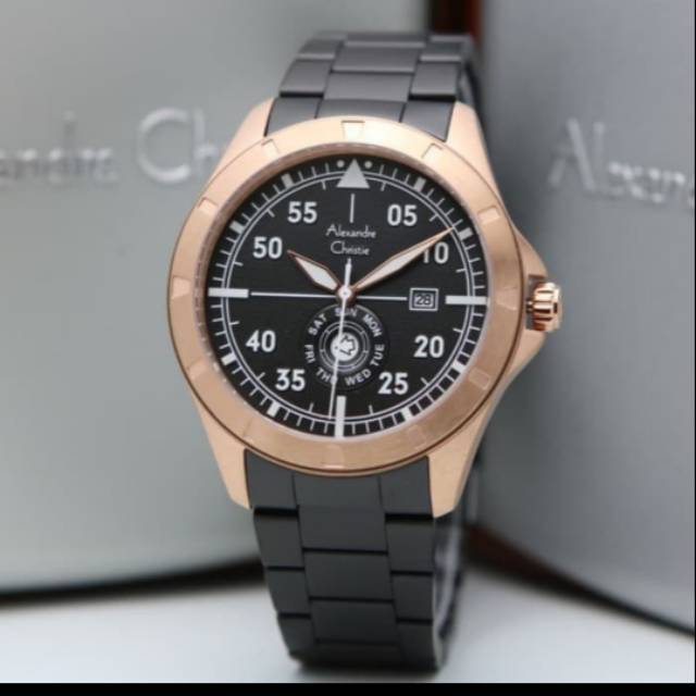 ALEXANDRE CHRISTIE PRIA AC 6537 ME ORIGINAL ( BLACK ROSEGOLD )