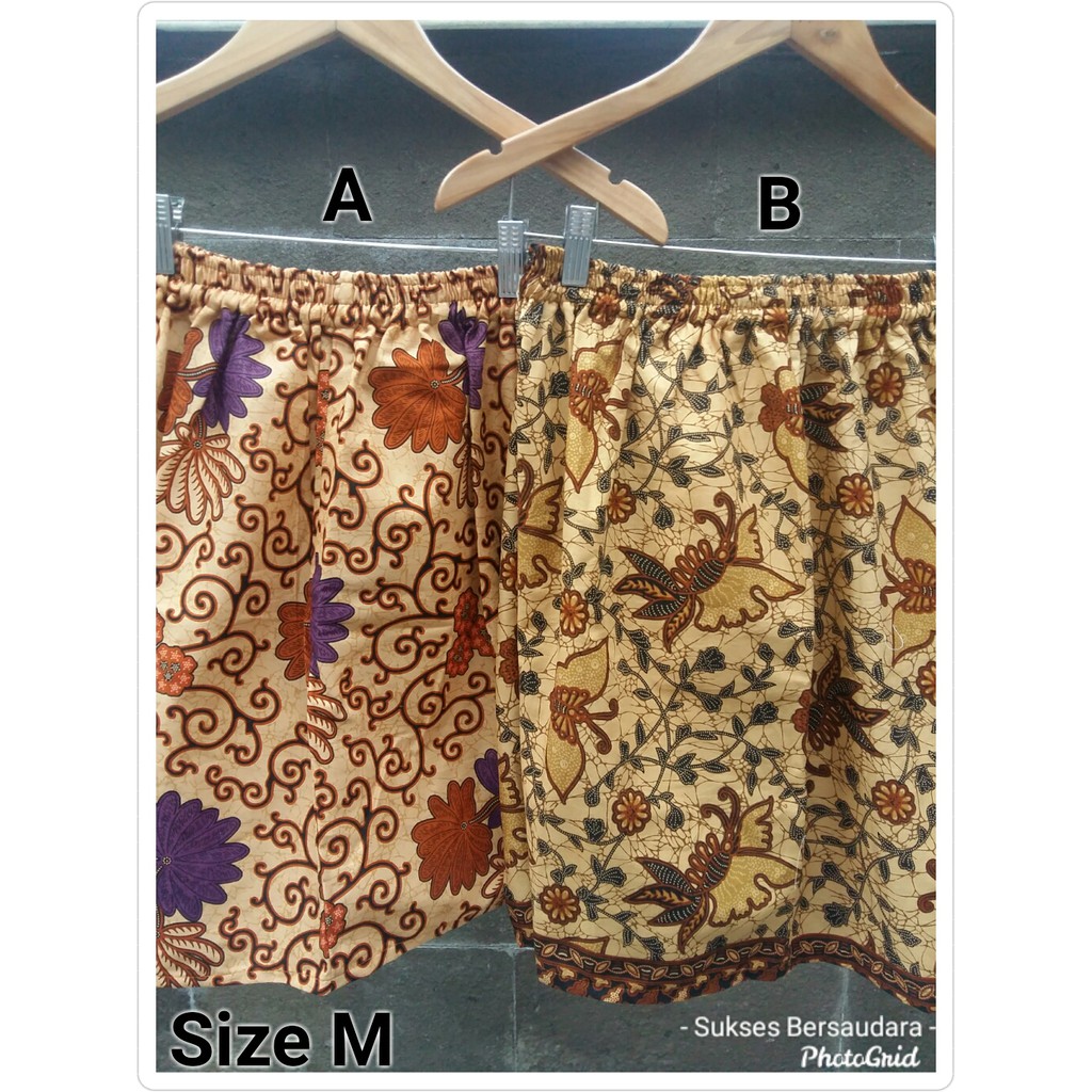 Celana Pendek Batik - Kulot Batik - Celana Pendek Kain Batik untuk Cewek Cowok Size M