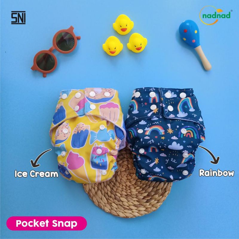 Promo Clodi Nadnad Snap  Pocket 3 sd 15 Kg , Clodi Bayi